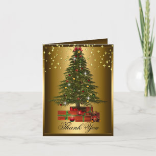 Christmas Tree Xmas Holiday Thank You Card