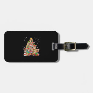 Christmas Tree Xmas Lights Chihuahua Classic T-Shi Luggage Tag