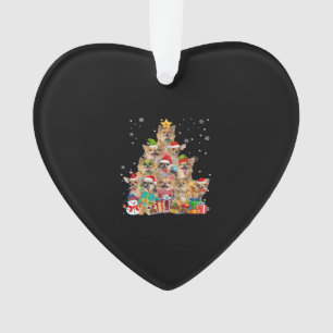 Christmas Tree Xmas Lights Chihuahua Classic T-Shi Ornament