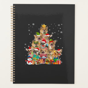 Christmas Tree Xmas Lights Chihuahua Classic T-Shi Planner