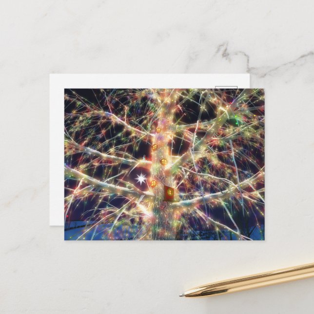 Christmas Treehouse Postcard (Front/Back In Situ)