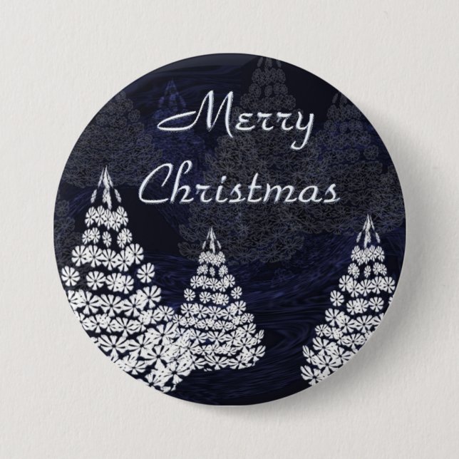 Christmas trees 7.5 cm round badge (Front)