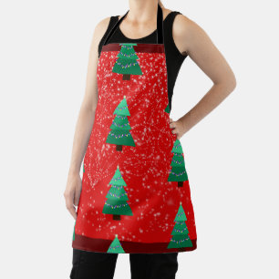 Christmas Trees All-Over Print Apron