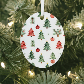 Christmas Trees And Baubles Metal Tree Decoration