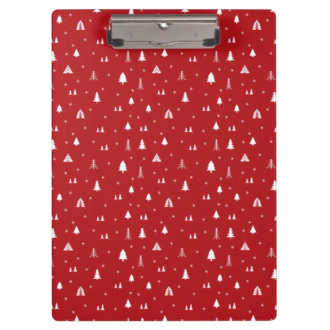 Christmas Trees and Snowflakes Clipboard (Front)