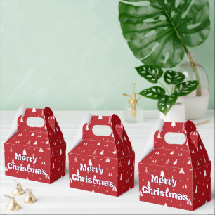 Christmas Trees and Snowflakes Favour Box