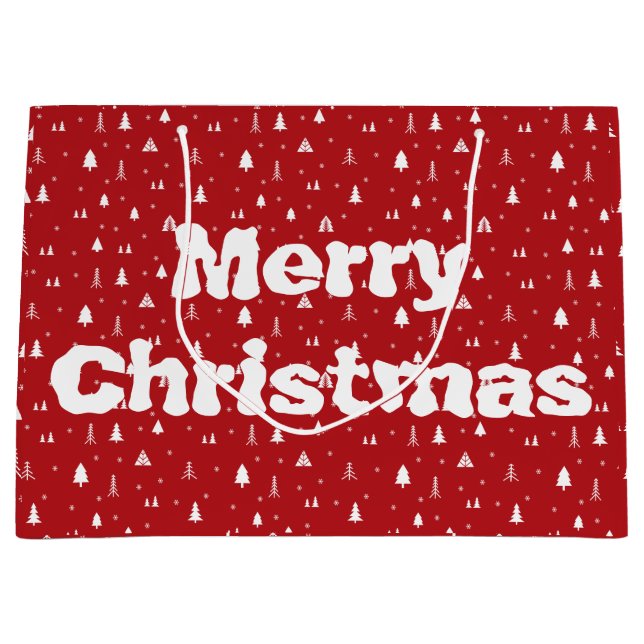 Christmas Trees and Snowflakes Gift Bag (Front)