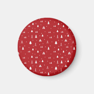 Christmas Trees and Snowflakes Magnet