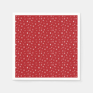 Christmas Trees and Snowflakes Napkin