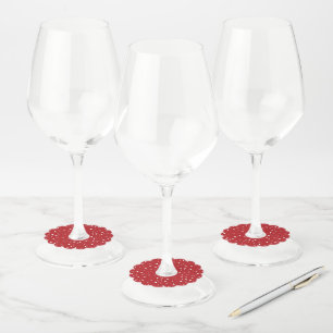 Christmas Trees and Snowflakes Wine Glass Tags