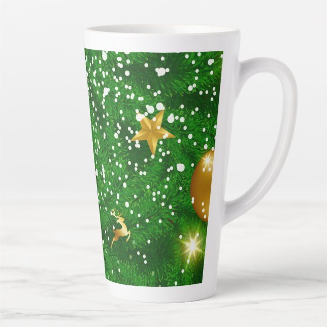 Christmas Trees Background Design-67181 Latte Mug (Right)