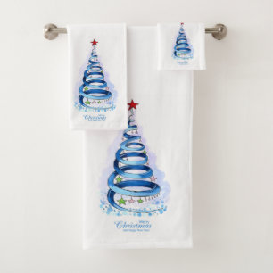 Christmas Trees Bath Towel Set