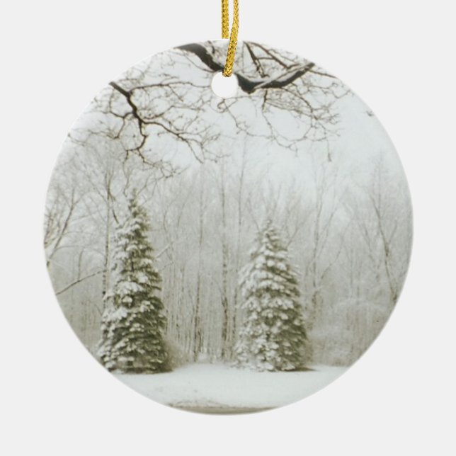 Christmas Trees Ceramic Tree Decoration (Front)