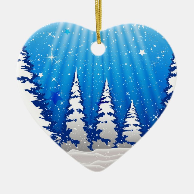 Christmas Trees Ceramic Tree Decoration (Front)