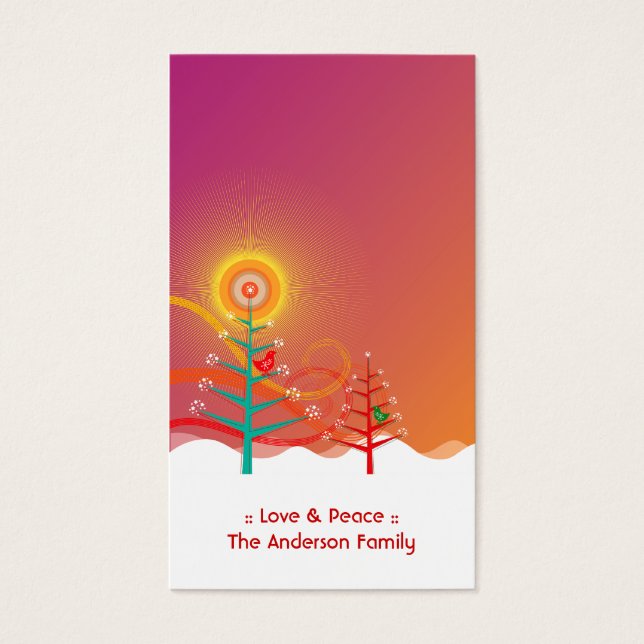Christmas Trees Chicks DIY Holiday Gift Tag (Front)