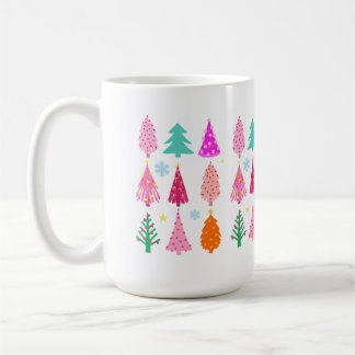 Christmas trees coffee mug