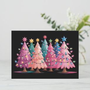 Christmas Trees Cute Xmas Tree Holiday Card