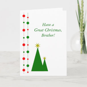 Christmas Trees Design Brother Christmas Holiday Card