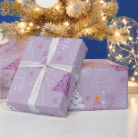 Christmas Trees Doves Snowflakes Purple Christmas Wrapping Paper<br><div class="desc">Introducing our Modern Purple Christmas Wrapping Paper, a delightful choice to elevate your holiday gifting experience! The enchanting purple background sets the stage for a festive winter wonderland, capturing the essence of the season in a vibrant and stylish manner. This wrapping paper features an array of super cute white, dark...</div>