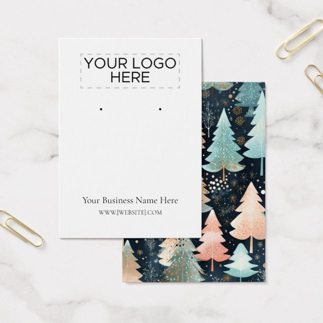 Christmas Trees Earring Display Card (Office)