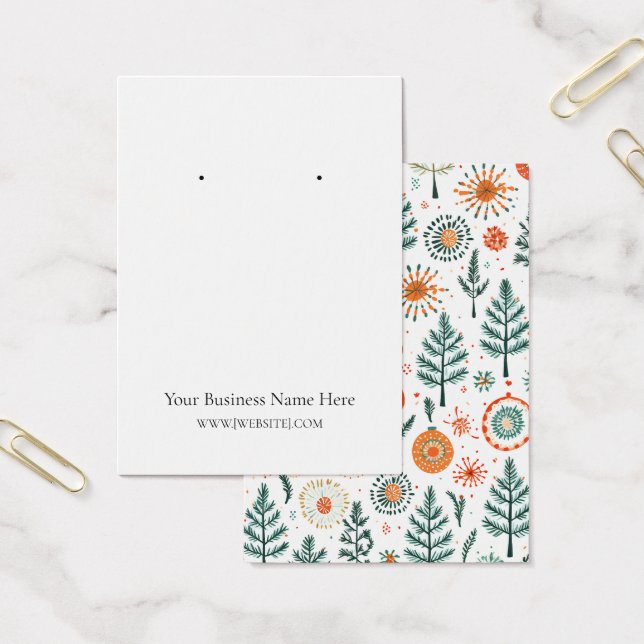Christmas Trees Earring Display Card (Office)