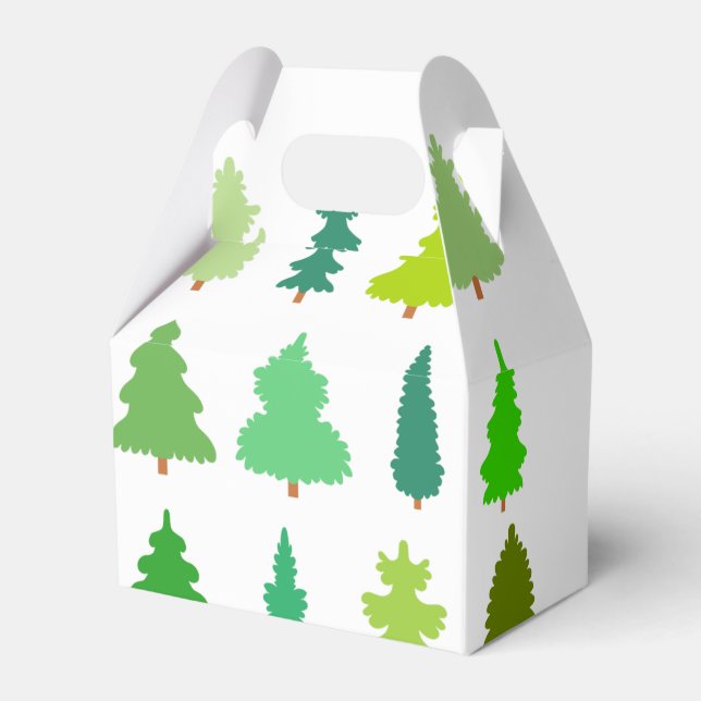 Christmas Trees Favour Box (Front Side)