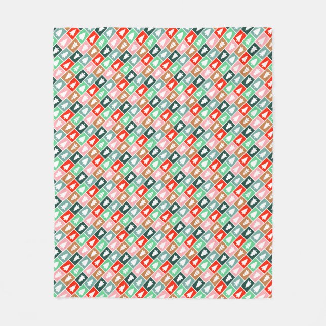 Christmas Trees Fleece Blanket (Front)