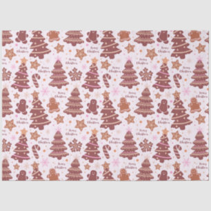 Christmas Trees Gingerbread Men Stars Christmas Tissue Paper