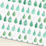 Christmas Trees Green<br><div class="desc">Decorate your Christmas gifts with this bright,  cheerful Christmas tree-patterned tissue paper.
It is decorated with a whimsical watercolor in shades of turquoise and green.
Festive and fun!Original Watercolor © Michele Davies.</div>