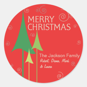 Christmas trees- holiday labels