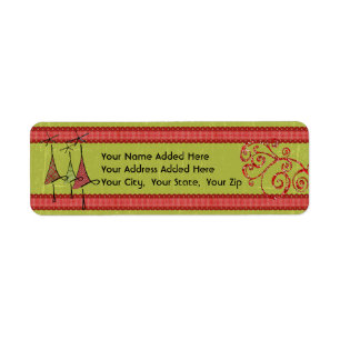 Christmas Trees Holiday Return Address Labels