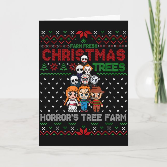 Christmas Trees Horrors Tree Farm, Scary Character Card (Front)