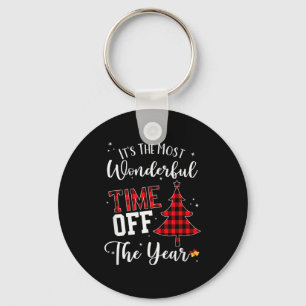 Christmas Trees It's The Most Wonderful Time Off T Key Ring