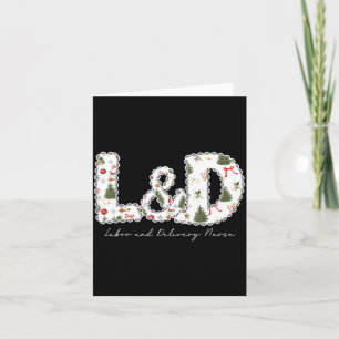 Christmas Trees Labor And Delivery Nurse Xmas Gift Card