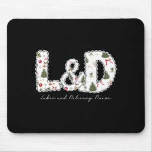 Christmas Trees Labor And Delivery Nurse Xmas Gift Mouse Pad
