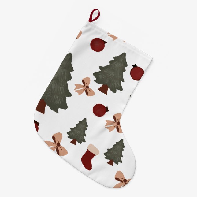 Christmas trees  large christmas stocking (Front (Hanging))