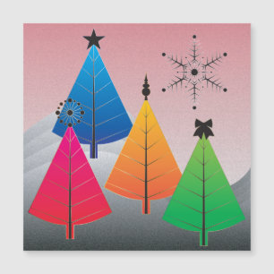 Christmas Trees Magnet Card