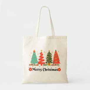 Christmas Trees Merry Christmas Tote Bag