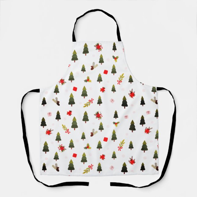 Christmas Trees, Mistletoe & Gifts  Apron (Front)
