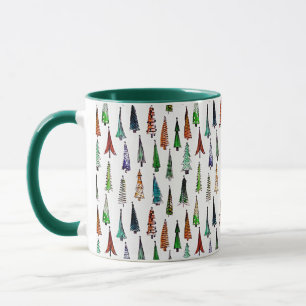 Christmas trees mug