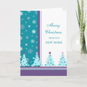 Christmas Trees New Address Christmas Card