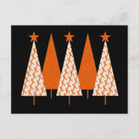 Christmas Trees - Orange Ribbon