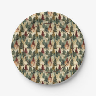 Christmas Trees Paper Plate