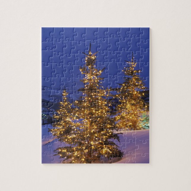Christmas trees, Park City, Wastch Mountains, 2 Jigsaw Puzzle (Vertical)