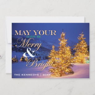 Christmas trees, Park City, Wastch Mountains, Utah Holiday Card