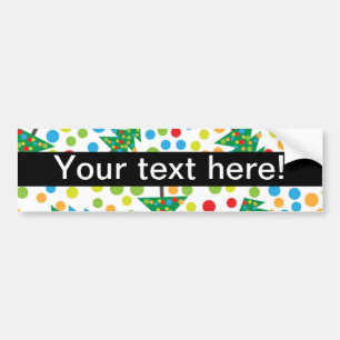 Christmas trees pattern bumper sticker