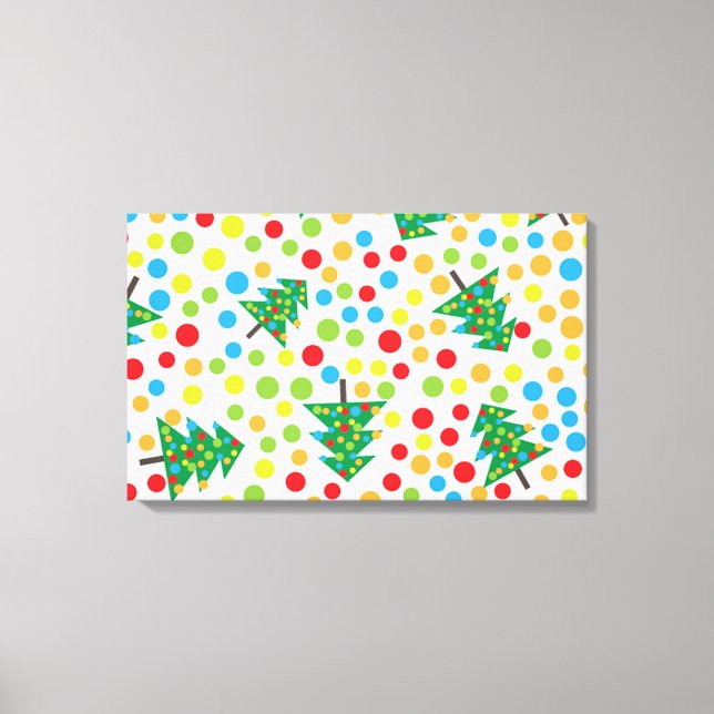 Christmas trees pattern canvas print (Front)