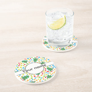 Christmas trees pattern coaster