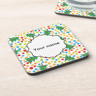 Christmas trees pattern coaster