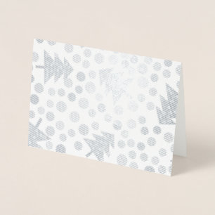 Christmas trees pattern foil card